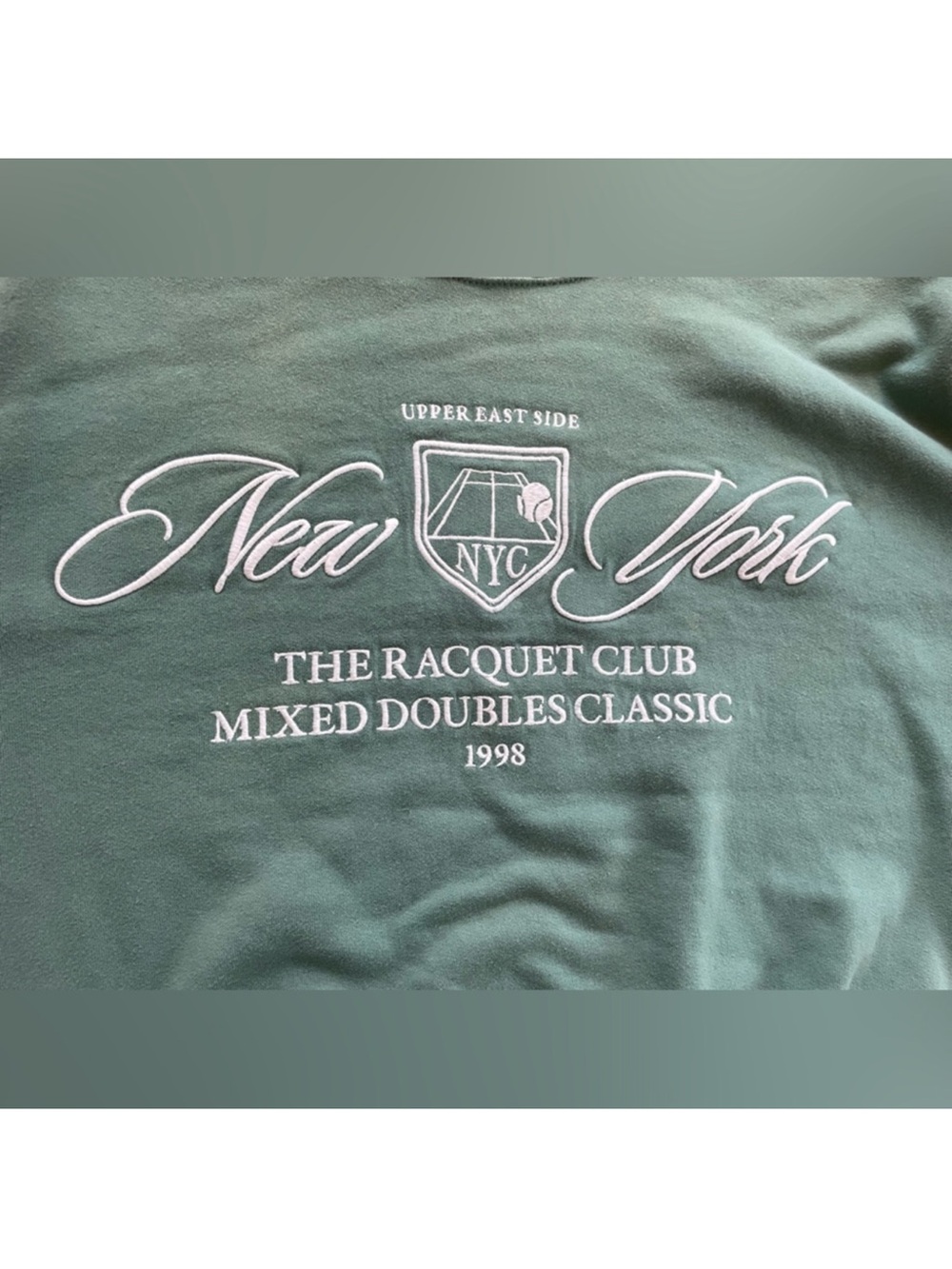 Abercrombie & Fitch Green New York Graphic Crewneck Sweatshirt - Picture 3 of 6